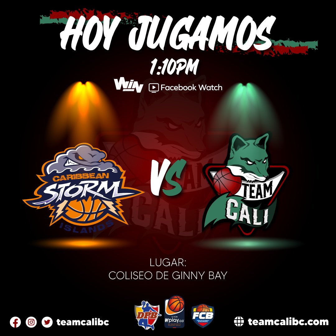 ¡Iniciamos Playoffs! ⛹️‍♂️🏝️

Nuestro primer partido con  @caribbeanbasketball en la #LigaWplayDeBaloncesto 
⌚1:10 Am

¡No te lo puedes perder! 

#TeamCali #purocorazon #calicuidaddeportiva #cali #basketball #nuncadejesdejugar #calicolombia #Colombia #VamosTeamCali #vamoscali