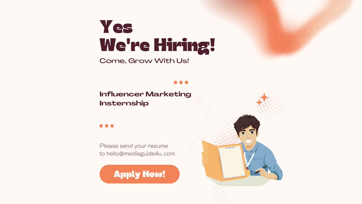 We are hiring!!!

Apple here: 
linkedin.com/jobs/view/2794…

#paidinternship #influencermarketing #immediatejoining #remotejob