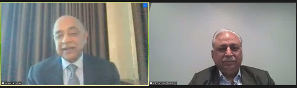 ndia’s Digital Revolution |In an exciting exchange <a href="/ArvindKrishna/">Arvind Krishna</a>, &amp; <a href="/C_P_Gurnani/">CP Gurnani</a> (<a href="/tech_mahindra/">Tech Mahindra</a>), talked about modernizing, computing, India's journey to self-reliance, the startup ecosystem, cybersecurity &amp; <a href="/IBM/">IBM</a> <a href="/ibm_in/">IBM India</a>’s role in the fabric of India's digital future. #ETILC