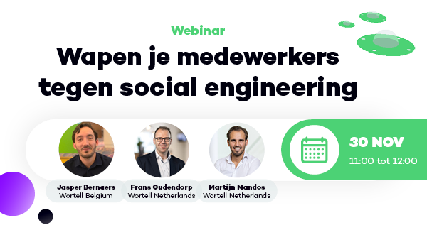 WortellBE's tweet photo. ⚠️ Hackers kraken maar al te graag de mens achter het systeem door middel van social engineering. Wat is het en hoe wapen je je medewerkers hiertegen? Registreer je voor het webinar op 30 november ▶️: https://t.co/j53H2xo8kV

#cybersecurity #socialengineering #securityawareness https://t.co/Rvar4FNjlz