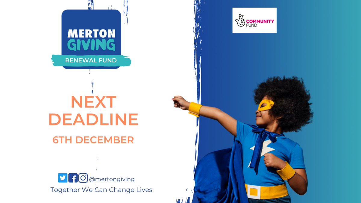 MertonGiving's tweet photo. Our panel meeting takes place tomorrow to assess the latest applications to the #MertonGiving renewal fund.

It's not too late to apply.  The next deadline for applications is 6th December
For more details and how to apply visit https://t.co/XATArmpKJt
#Funding #Merton https://t.co/jPH1977lJT