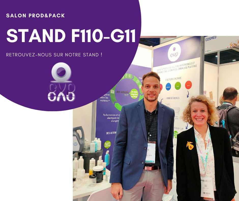 CVP participe au salon <a href="/ProdandPack/">Prod&Pack</a> avec <a href="/AssoCosmed/">Association Cosmed </a>. Venez découvrir nos solutions So Green by CVP sur notre stand F110-G11 jusqu'au 18 novembre ! #prodandpack21