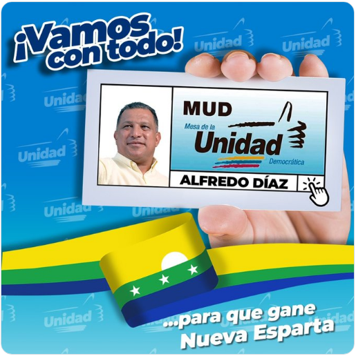 emiro_maldonado's tweet photo. Vamos Con Todo...!!! Este 21 de Noviembre Votemos Unidad
#AlfredoDiazGobernadorIndetenible
#AquiEstamos 
#EnUnidadRumboAl21N
#ResteadosConAlfredo
#AlfredoEsUnidad
#YoVotoUnidad https://t.co/PiqSYtkmIc