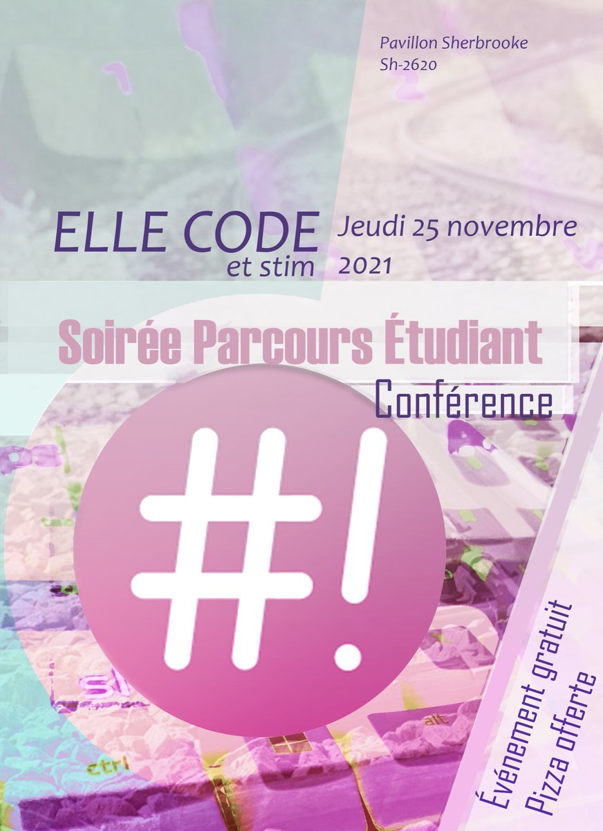 ElleCode&amp;STIM est heureuse de t’inviter à une soirée “parcours étudiant”. 

Événement gratuit, ouvert à tout le monde

Inscription obligatoire en suivant le lien: 

Google form
docs.google.com/forms/d/e/1FAI…
Description: Des étuditant.e.s et des diplomé.e.s te raconteront leur parcours.