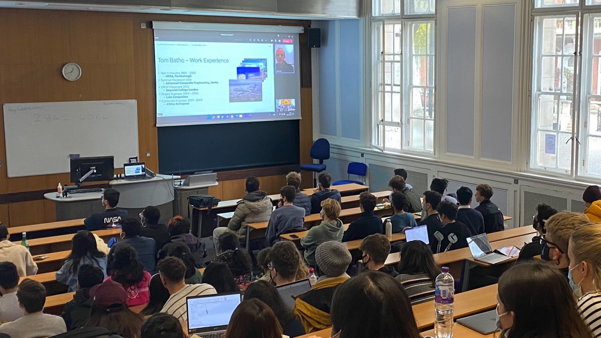 ImpMaterials's tweet photo. Alumnus Tom Batho shared more about his work as a Senior Materials Engineer for #McLarenRacing during the @mat_soc lunchtime lecture today! 🏎️ 🏁 🙌#MaterialsEngineer @McLarenF1  @imperialcollege https://t.co/xTPDBcGTyr