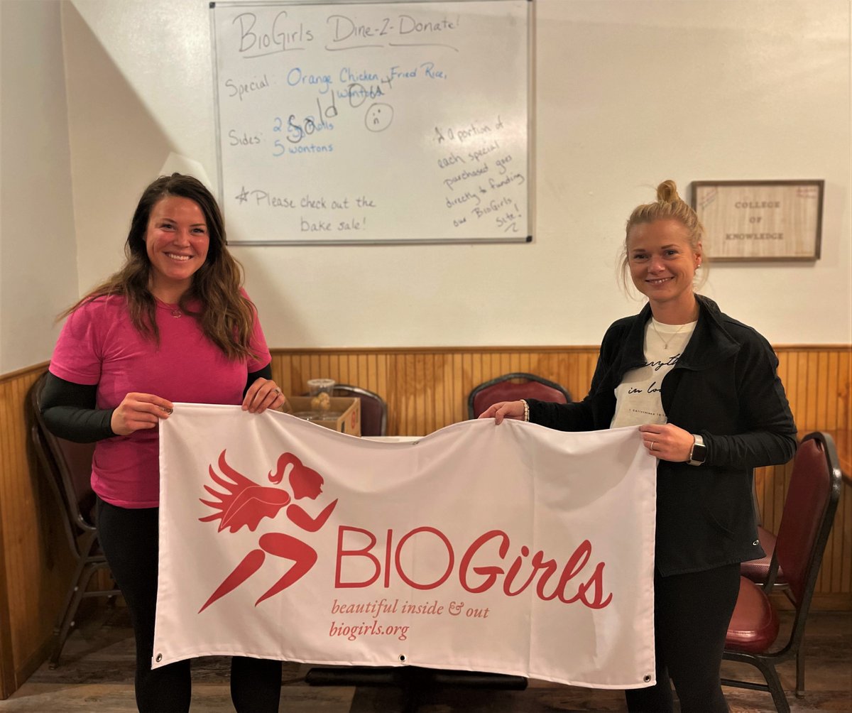 Our BioGirls event was an amazing success! Thank you so much to everyone who came out in support! We are blessed to live such a wonderful community and, as a result of the dine-2-donate, are able to provide $806 towards their start up costs!
You sold us out of everything!