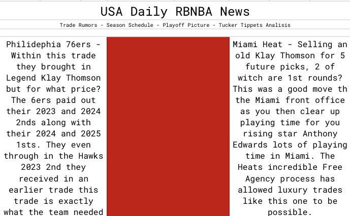 Good morning <a href="/RBNBA2K/">RBNBA2K Commish</a> And here is the Klay Thomson Trade evaluation!
