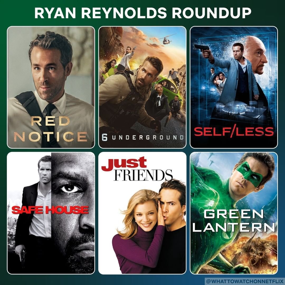 Netflix Diaries on X: Lots of great Ryan Reynolds movies on