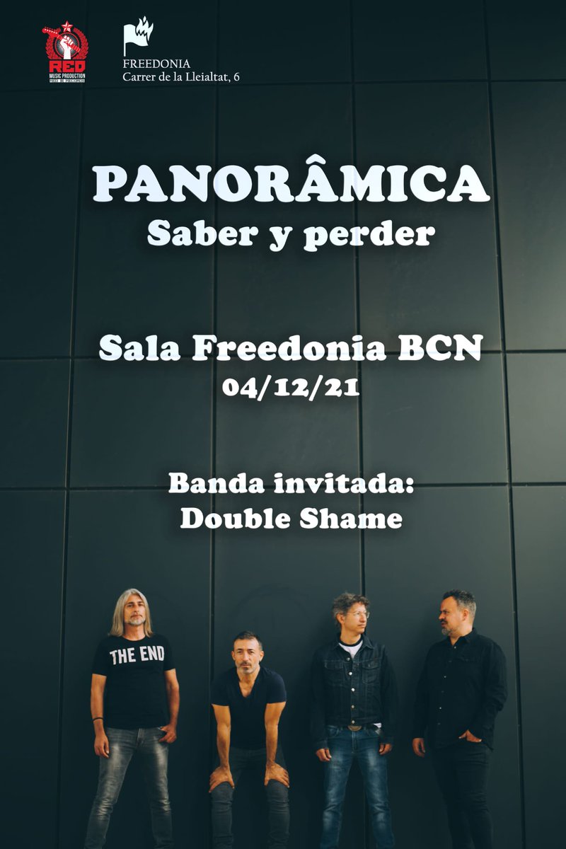 El sábado 4 de diciembre estaremos en Barcelona tocando en la sala Freedonia, presentando nuestro flamante nuevo disco “Saber y Perder".  <a href="/panoramicapop/">panorâmica</a>
<a href="/RED_B_Records/">RED B Records</a> #asociacionfreedonia