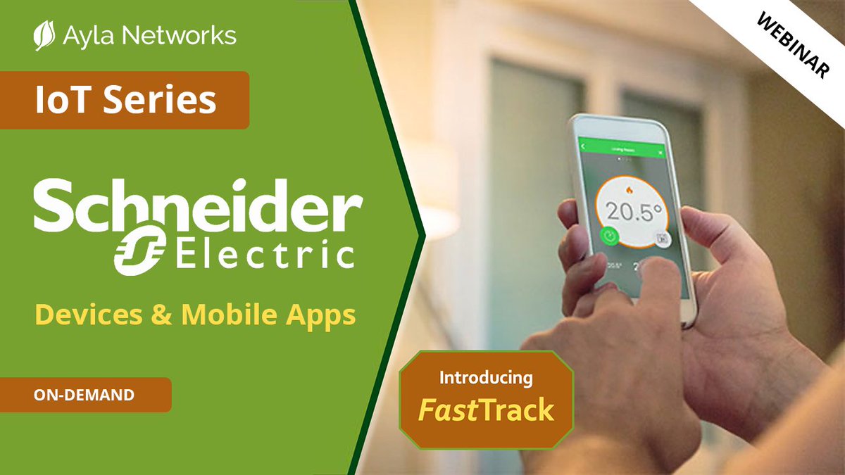 dfrieds's tweet photo. Learn how Schneider Electric, who is leading the digital transformation of energy management &amp; automation, is leveraging Ayla Networks' FastTrack initiative to develop a family of smart devices &amp; a 5-star mobile app.

#internetofthings #poweredbyayla https://t.co/T0qhc23Xrj https://t.co/0CV02lJIuv