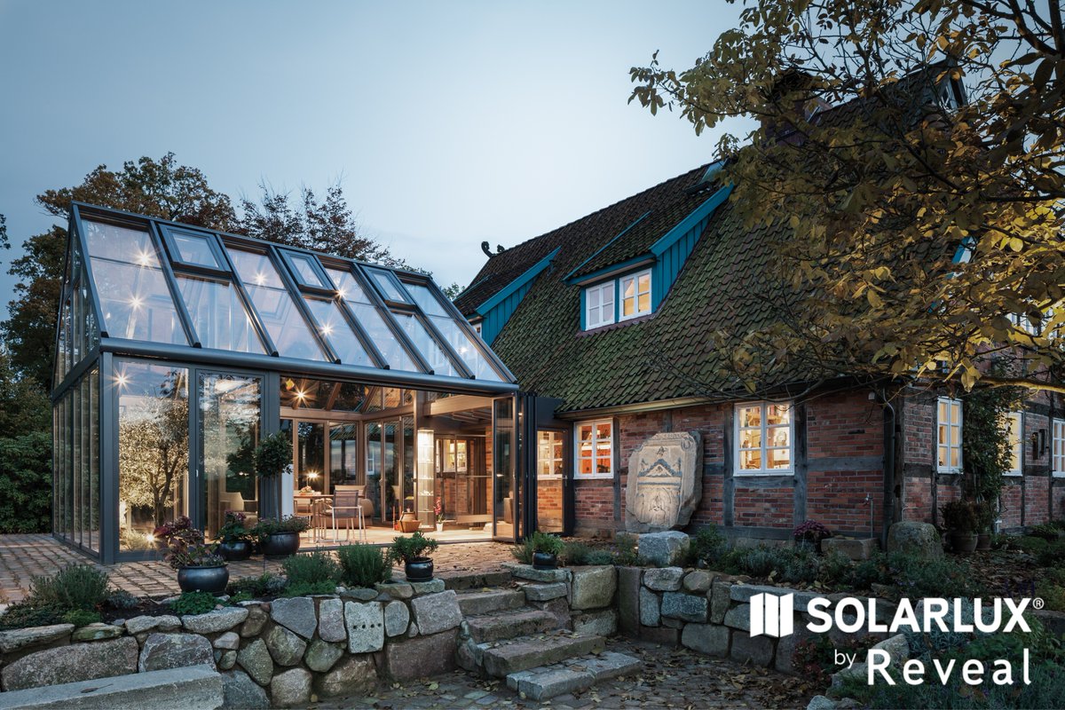 RevealDoors's tweet photo. We love this autumnal shot of a Solarlux Wintergarden because it shows off the cosiness that can be created with this bespoke glass extension. It also demonstrates how striking a Wintergarden can look against the traditional structure and materials of an original brick building😍 https://t.co/arU2kDgDdh