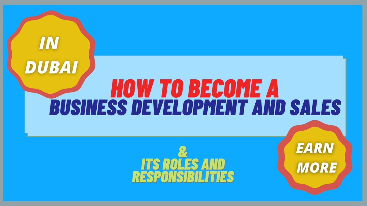 ramsolcorp's tweet photo. Roles and Responsibilities of Business Development and Sales
Video Link -  https://t.co/XhS8Y9boVG

#BusinessDevelopmentandSales #salesjobs #businessdevelopment #Dubaijobs2021 #Dubai

This video will help freshers https://t.co/lk0Lau52QI