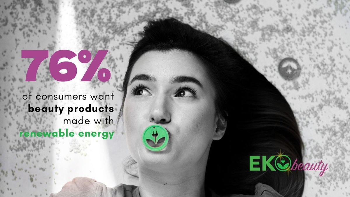 EKOenergy_'s tweet photo. 76% of the consumers want beauty products made with renewable energy! 💄
We urge beauty companies to "make up their mind for the planet" and use #sustainableenergy, such as EKOenergy-labelled energy. 
Contact us for more information!  #GreenBeauty #ecocosmetics #climatecrisis https://t.co/SyRXzwbV0k