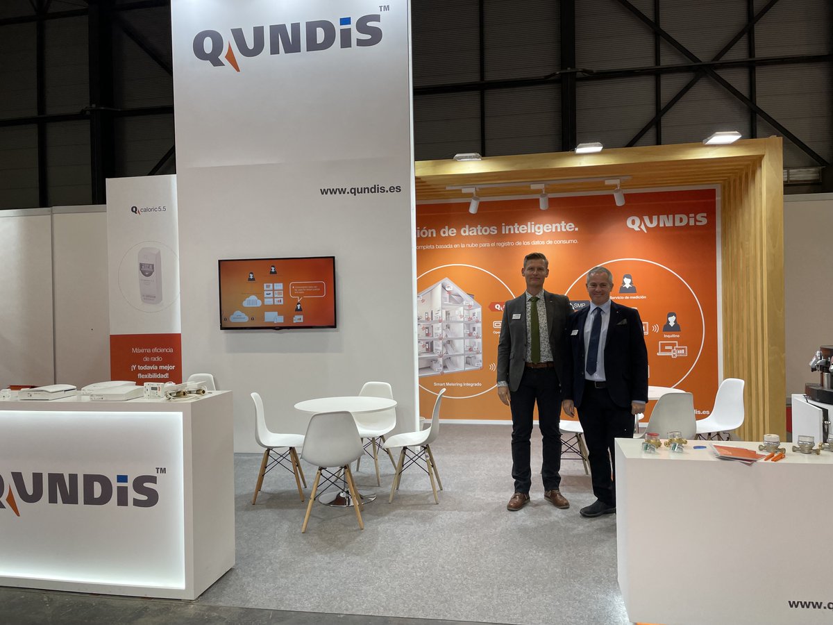 QUNDIS_GmbH's tweet photo. #TeamQUNDIS greets you from the Climatizacion in Madrid and already has interesting conversations.
#climatizacion #fair #innovation #qundis https://t.co/rbcC8gpVLF