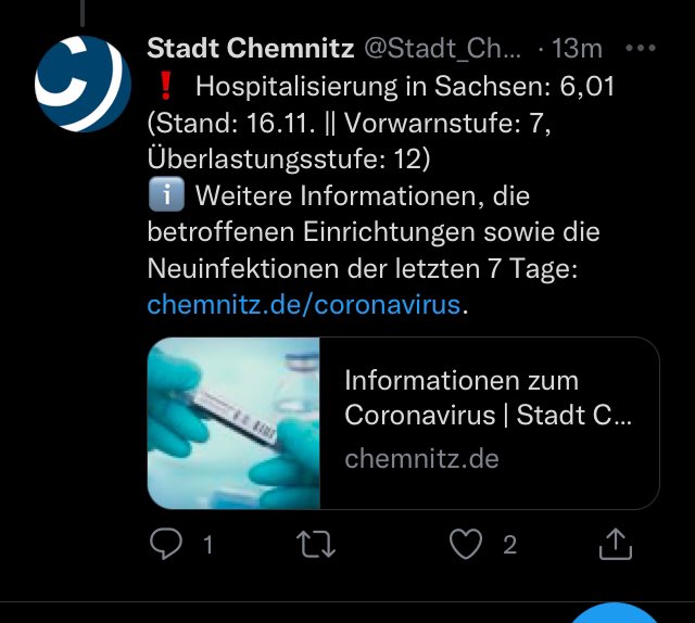 3rdkr315's tweet photo. @StadtLeipzig Liebe Stadt Leipzig, wieso unterscheidet sich die tägliche Inzidenz der Hospitalisierung in Sachsen in der Angabe ?
Chemnitz: 6,01
Leipzig: 7,15 https://t.co/krdtGCnbFU