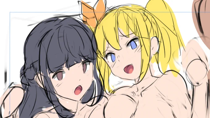 昨日に引き続きFANBOX限定絵。本日はカラーラf完成～線画の入り口付近までを理想とす。 