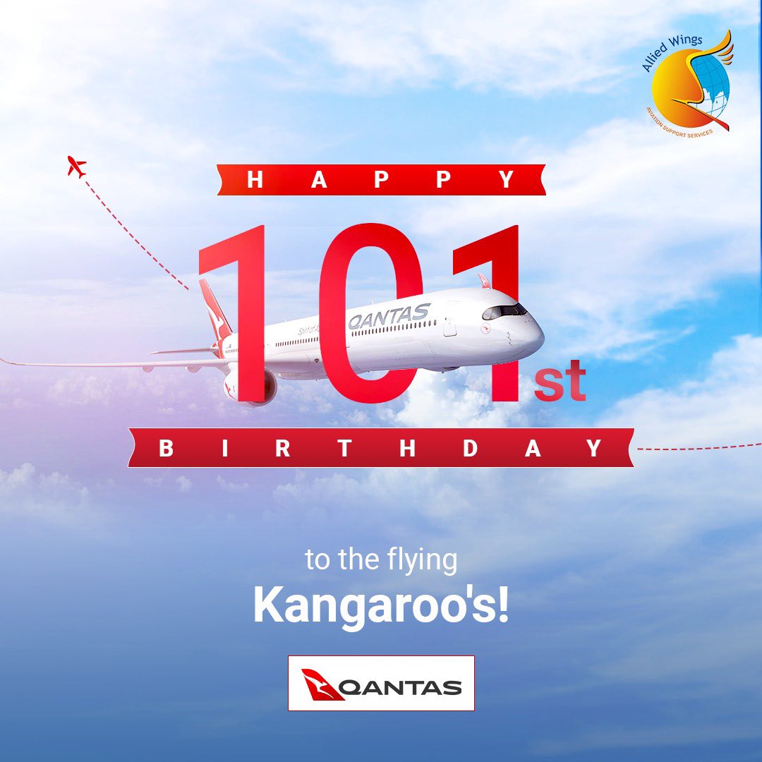 @Qantas turns #101! 🎉❤️
.
#qantas #HappyBirthday #Aviation #Planes #Aviatiom4u #Skippy