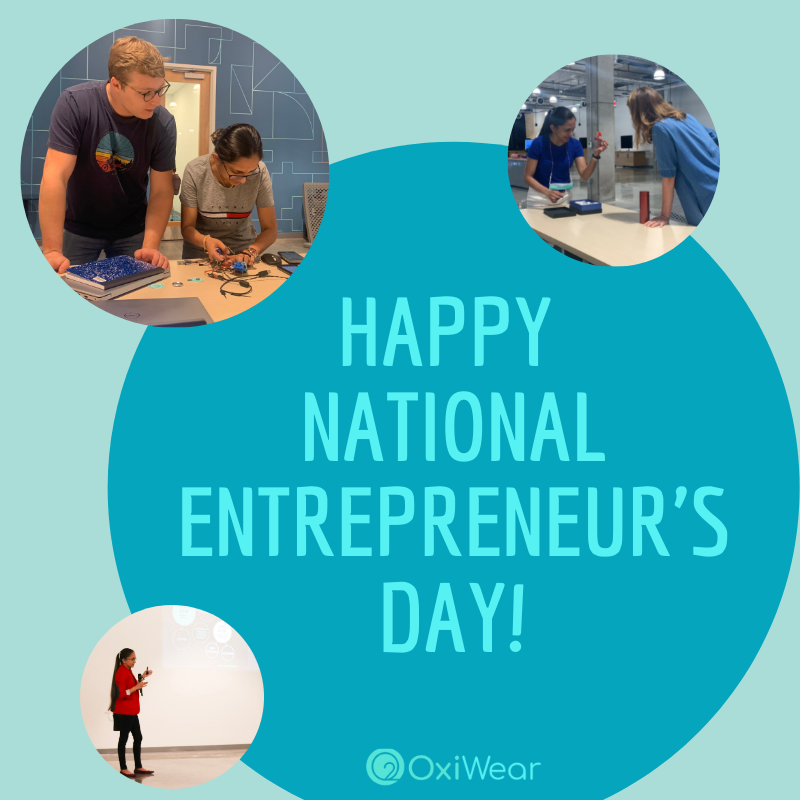 OxiWear's tweet photo. National Entrepreneurโs Day
.
.
.
#nationalentrepreneursday #wearables #startup #sportstech #medtech #femaleentrepreneur #pulmonaryhypertension #PH #iPHight #pulseoximeter https://t.co/SE4svQvCez