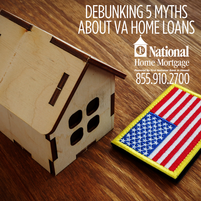Read the top myths about VA home loans and learn the truth behind them so that you can make the best decision on whether or not a VA home loan is the right option for you. ow.ly/r4vh50GNS2F

NMLS 593748 Equal Housing Lender.