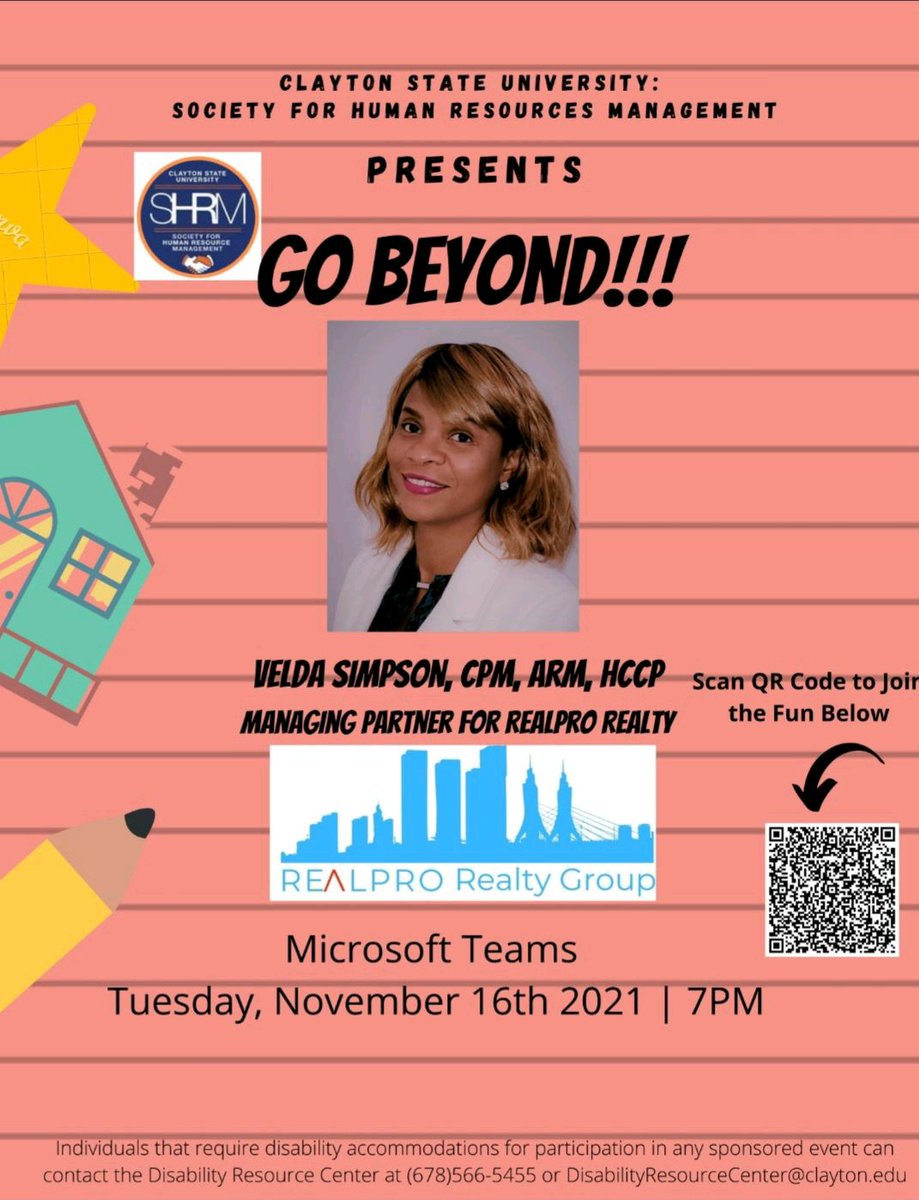CSU_SHRM's tweet photo. Join us tonight for our final fall semester meeting at 7PM on #MSTeams. See you then 💙🧡🤍

Join us via Teams ⤵️ https://t.co/qHrbrw2OEl

#ClaytStateSHRM #HR #studentchapter #meeting #prizes #learning #fun #ClaytonState https://t.co/u2IM4BkqTe