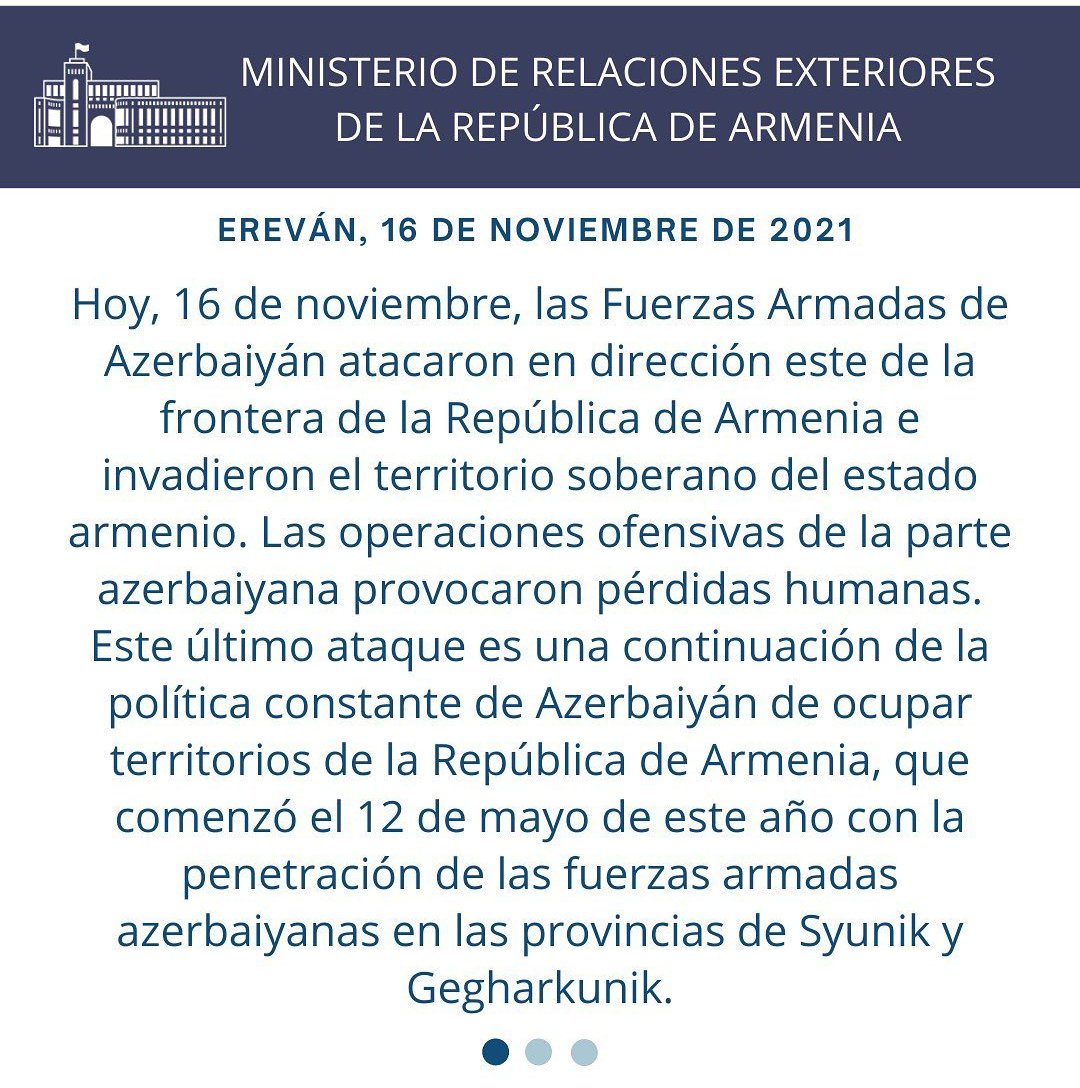 resistearmenia's tweet photo. #Artsaj #Armenia nuevamente atacada por las fuerzas armadas de #Azerbaiyan https://t.co/BXkqZMMuaT