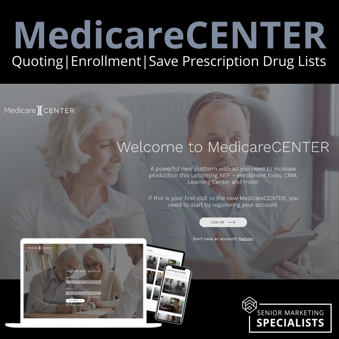 smsteam1's tweet photo. We've made AEP easier than ever with MedicareCENTER, our powerful CRM designed to help you manage your clients through the entire lead to enrollment process. Access contacts from anywhere on any device. Register now at: https://t.co/ZbKuPeAw1c
#SMSTeam
#IntegrityPartner https://t.co/8com2eUUTS