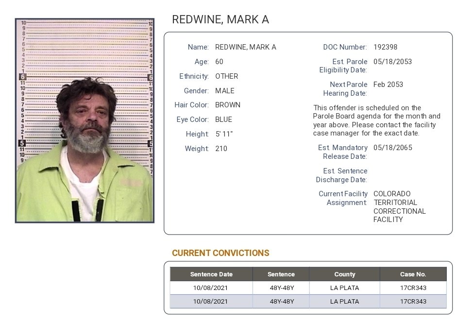 RedwineDylan's tweet photo. #MarkRedwine Parole hearing is scheduled for Feb 2053 π Justice Served!
#DylanRedwine https://t.co/mwRfAC5Hp7