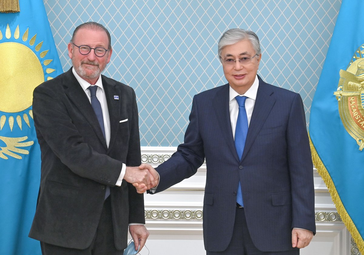 Kassym-Jomart Tokayev receives President of the Parliamentary Assembly of the Council of Europe Rik Daems <a href="/PACE_President/">Theodoros Rousopoulos</a>

Read more: akorda.kz/en/kassym-joma…