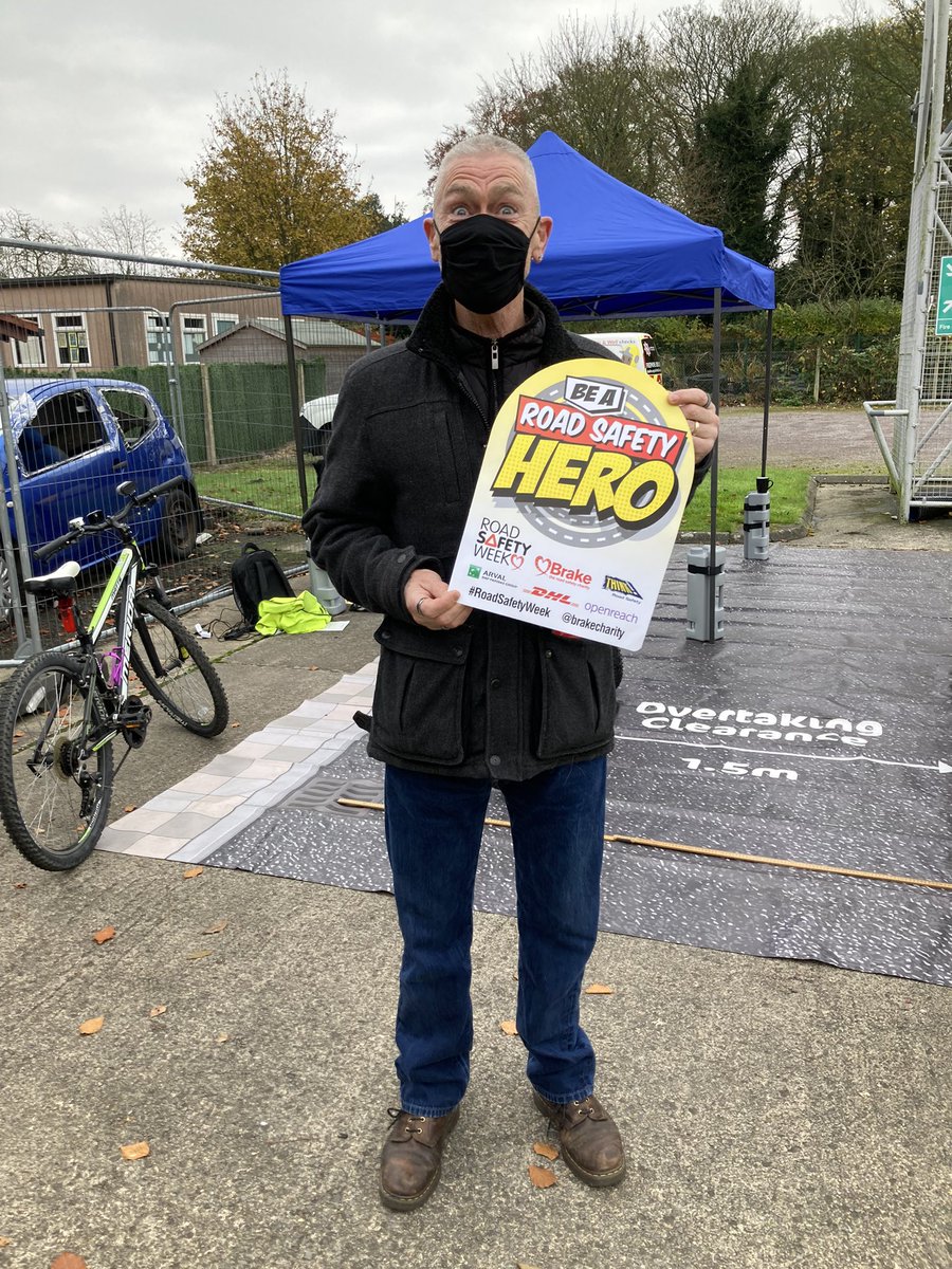 This is Karl, a member of the public who has supported our #OpClosePass event today. He drives a car, rides a motorcycle & a bicycle & understands the impact unsafe overtaking can have on the safety and confidence of riders #RoadSafetyHero #RoadSafetyWeek2021