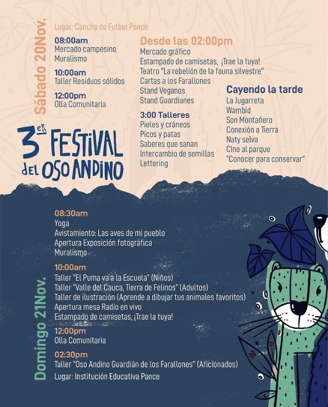 Mafecitarockera's tweet photo. El próximo finde estaremos en el Festival de Oso Andino en Pance (Cali). !Vamos! https://t.co/KHxTWaNvnL