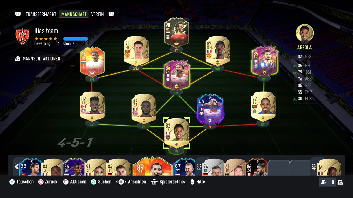 slyyyve's tweet photo. Hey yaya, das ist mein Team. Ronaldo und Salah sind untrade, mein Budget ist 250k und ich habe DiMaria untrade auf der Bank. VG und danke im Voraus  #PS5Share, #FIFA22 #sheeshTeam https://t.co/PfuyQBVNTw