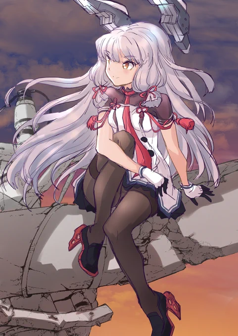 叢雲ちゃん描きました
素材様の力は偉大です 