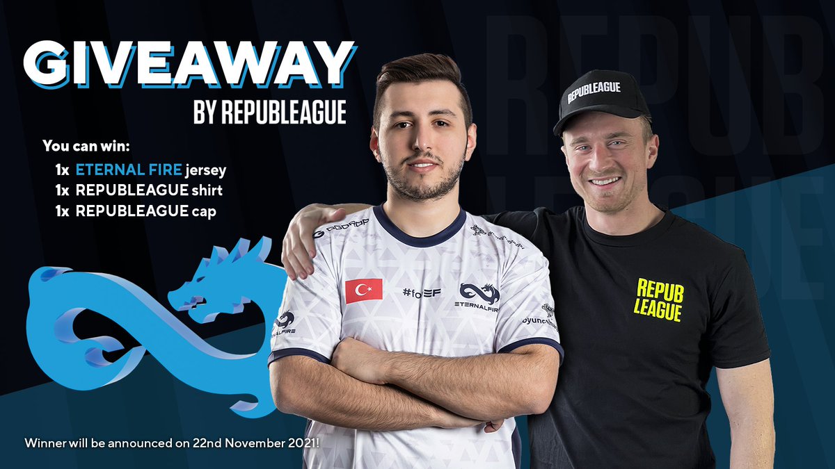 REPUBLEAGUE (@republeague) on Twitter photo So far you can't buy an ETERNAL FIRE Jersey, but we got 1 for a Giveaway!
1. Follow <a href="/REPUBLEAGUE/">REPUBLEAGUE</a>
2. Follow <a href="/eternalfiregg/">Eternal Fire</a>
3. Retweet and tell us who is your MVP of Eternal Fire!
1 Winner get's all! So far you can't buy an ETERNAL FIRE Jersey, but we got 1 for a Giveaway!
1. Follow <a href="/REPUBLEAGUE/">REPUBLEAGUE</a>
2. Follow <a href="/eternalfiregg/">Eternal Fire</a>
3. Retweet and tell us who is your MVP of Eternal Fire!
1 Winner get's all!