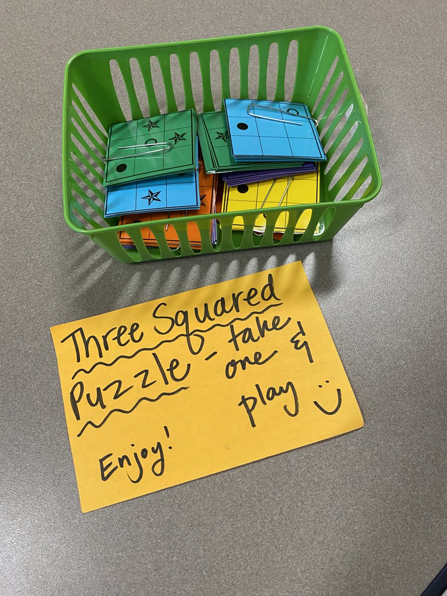 RawdingMolly's tweet photo. Sharing Three Squared Puzzle with colleagues...for individuals to puzzle with or to share with their family or to share with students. 

Put a basket in the main office so anyone can grab a set of cards and puzzle! 

Hoping to spread #JoyofMath and #PuzzlingMathFun https://t.co/7TVEdoblC6