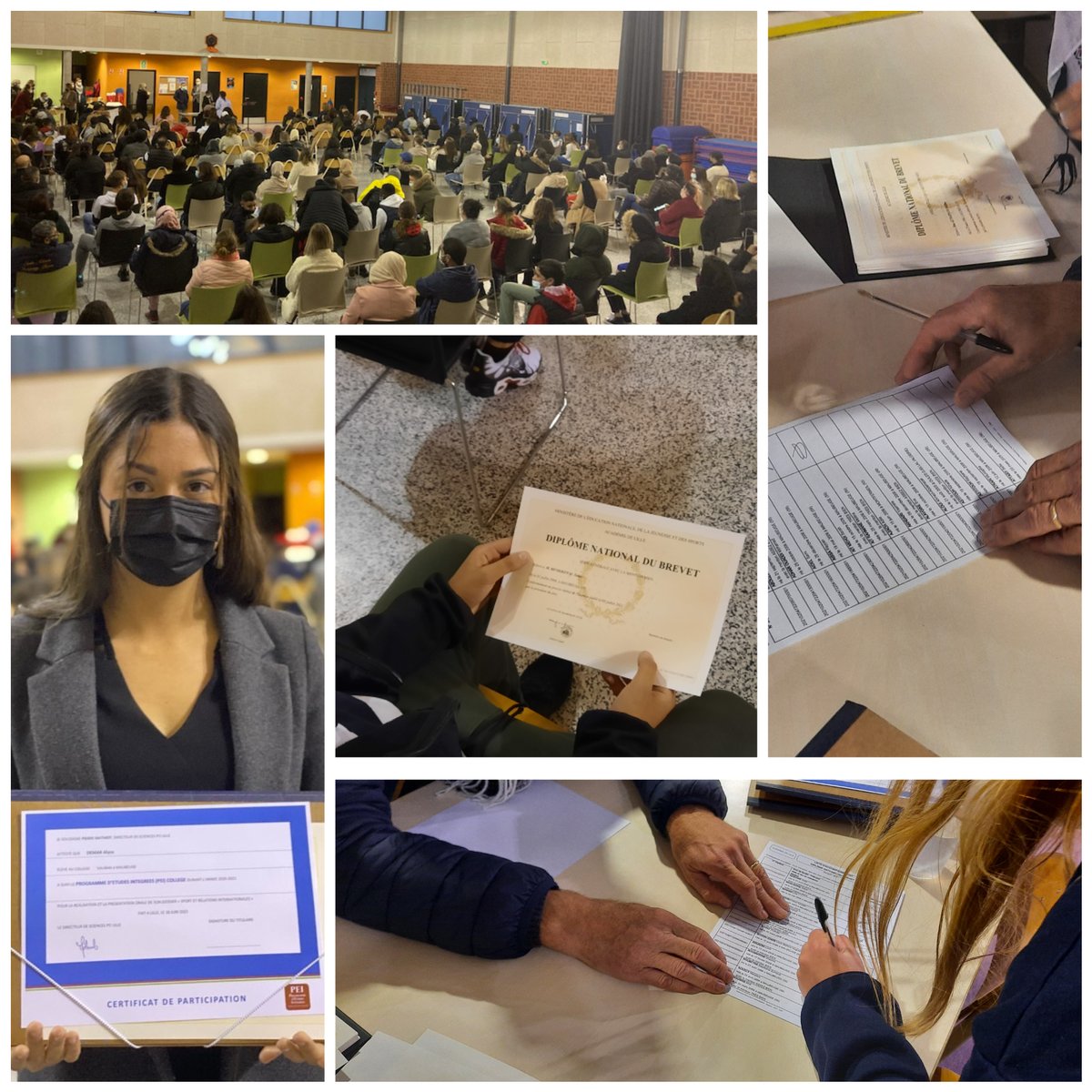 CiteEduMaubeuge's tweet photo. 9/11👩‍🎓Cérémonie de remise des diplômes du DNB au #CLG_Vauban bravo aux élèves pour leur investissement et excellente poursuite d'études à toutes et tous 👏👏💪
#Parcours Avenir #Champs des possibles
@CiteEduMaubeuge @AcLille @VilleMaubeuge @departement59 @EditionsScpo https://t.co/VvWC01bsxk