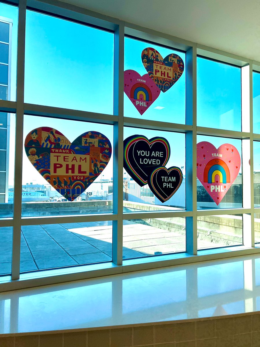 I think I can get extra credit for #Top4Rainbows #Top4Theme with this @PHLAirportArt this morning!! The best thing about flying out of PHL is the art!