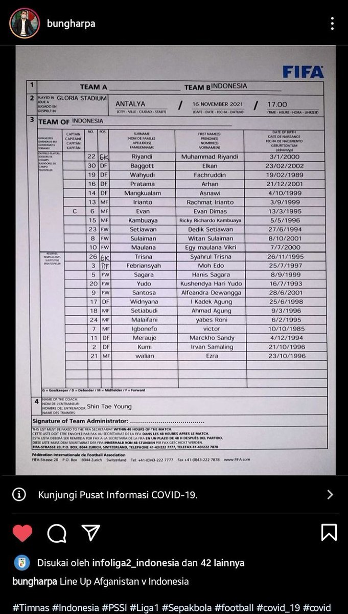 idextratime's tweet photo. Ini katanya Line Up #TimnasDayET https://t.co/uvPsh4XdPf