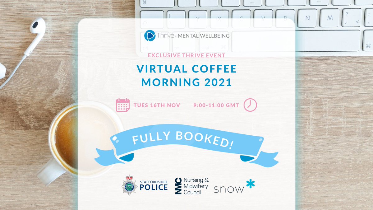 ThriveAppsUK's tweet photo. Thank you to everyone who attended our Virtual Coffee Morning! We can't wait until the next one - keep an eye on our Eventbrite so you don't miss out! 🌟⬇️
https://t.co/r3z8lOmnEe
@SnowSoftware @nmcnews #staffordshirepolice #virtualcoffeemorning #coffee #mentalhealth https://t.co/ir4KjrwgDM