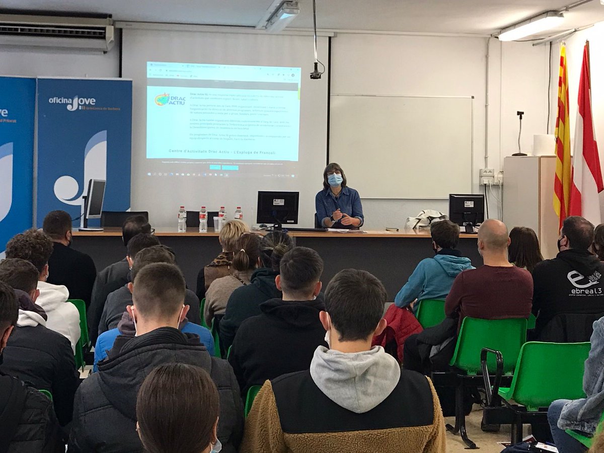 Les àrees de joventut de la #ConcaDeBarberà, #Priorat i #AltCamp juntament amb Coordinació de Joventut al Camp de Tarragona i l'<a href="/InsJaumeHuguet/">Institut Jaume Huguet</a> han organitzat una jornada de #Networking on empreses del sector del #Lleure i esport han ofert llocs de treball a l'alumnat.