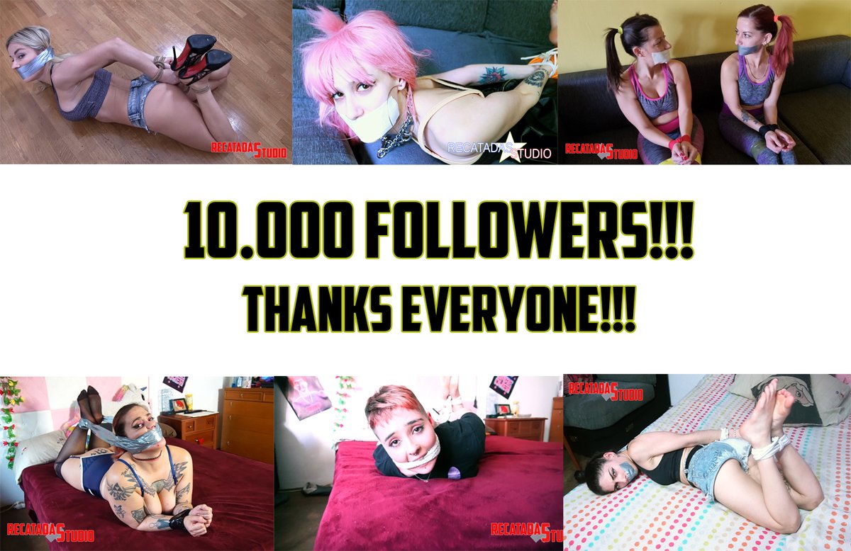 THANK YOU ALL SO MUCH FOR HELPING US REACH THE 10K! To celebrate we will raffle TWO videos to choose from, among all those who follow us, like and RT this tweet, and comment why they like RECatadas! You have time until the end of the week! #bondage #raffle #10K #thankyou