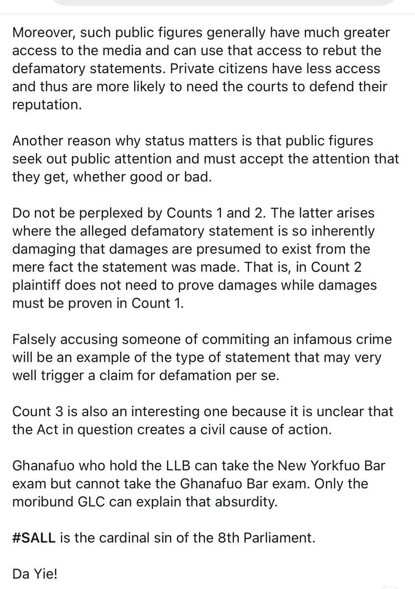 CheEsquire's tweet photo. On Ken Agyapong’s defamation suit against Kevin Taylor read Prof Asare’s take. https://t.co/zem1vtE6BI