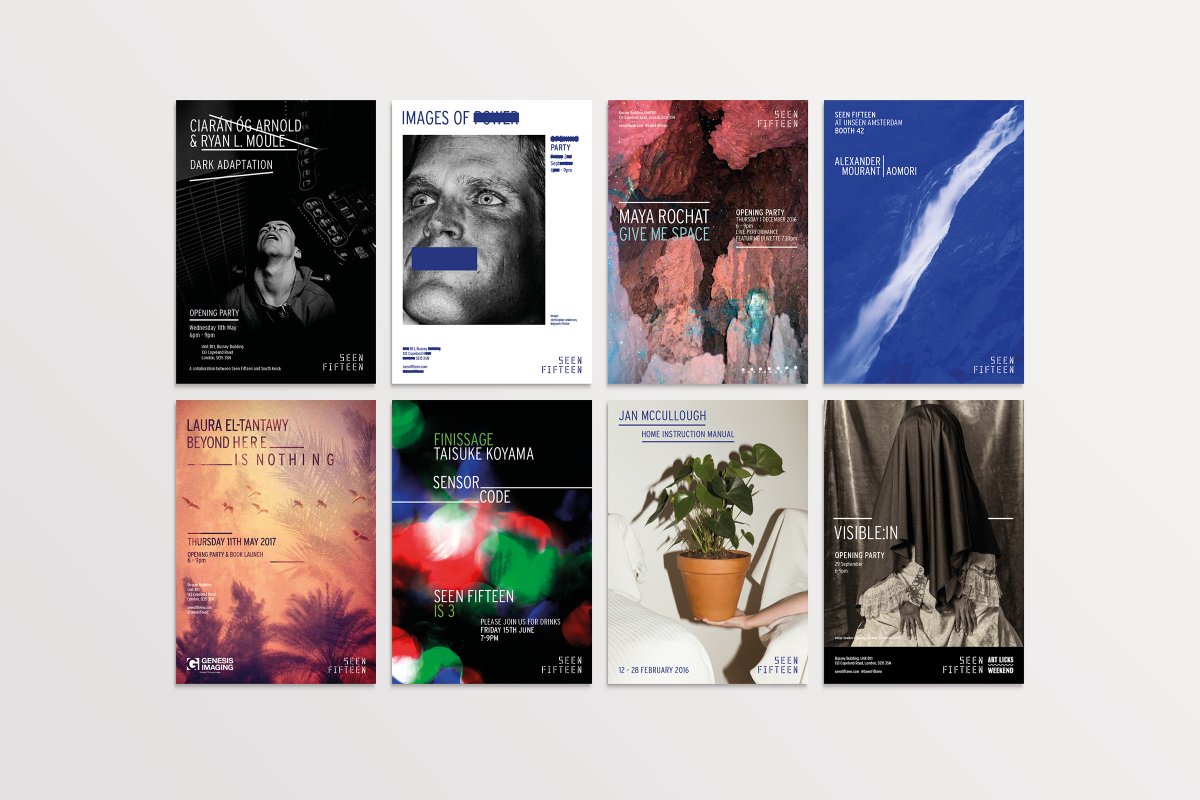 reasondesignuk's tweet photo. We were delighted to see the @SeenFifteen gallery open again for the impressive and intriguing show by Martin Seeds – No Country for Young Men. 
Reason created the original brand back in 2015. Since then, we have worked together on 20 different shows. https://t.co/p7LxaJnXeW
