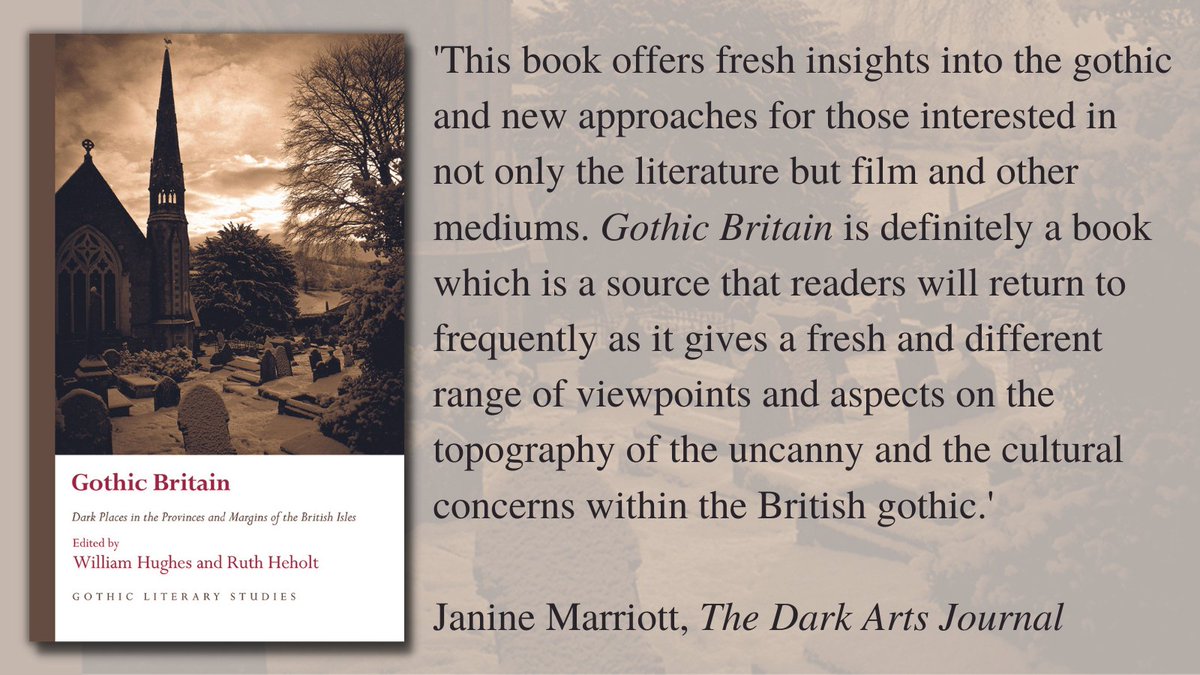 'Gothic Britain is definitely a book which is a source that readers will return to frequently'

Find out why <a href="/thejanine/">Janine Marriott she/her</a> loved 'Gothic Britain' in this review from <a href="/DarkArtsJournal/">Dark Arts Journal</a>! <a href="/esmedunae/">William (Bill) Hughes</a> <a href="/RuthHeholt/">Ruth Heholt</a>

Full review here: thedarkartsjournal.wordpress.com/2021/10/29/rev…