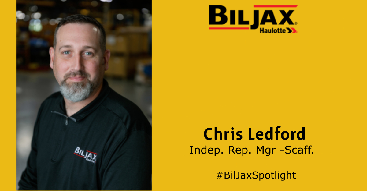 biljaxinc's tweet photo. Meet Chris Ledford. Chris started as a welder, moved into fixture building, jumped to the lift side, then back to the scaffold side to the inside sales team and onto his current role. His hobbies include hunting and building muscle cars and drag cars. #BiljaxSpotlight https://t.co/P21e4d7rjp