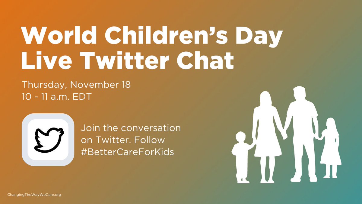 CatholicRelief's tweet photo. This Thursday, experts from around the globe for a #TwitterChat about children’s rights and how we can advocate, promote and celebrate them in honor of #WorldChildrensDay 2021.

Join the chat by following #BetterCareforKids on:
🗓Thursday, Nov. 18
🕙 10-11 am EDT https://t.co/gdYmdfLgMQ