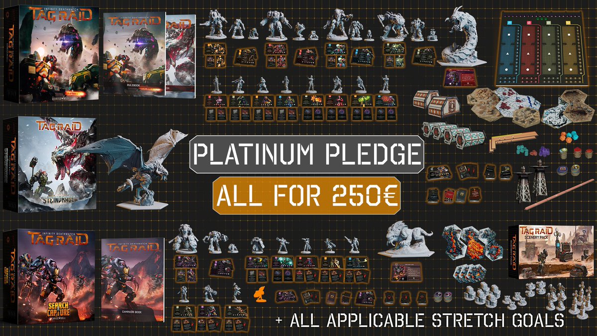 This is the last day to get your platinum pledge!
All of these contents only for 250€. 
Get it now on Kickstarter: bit.ly/3CiILjz