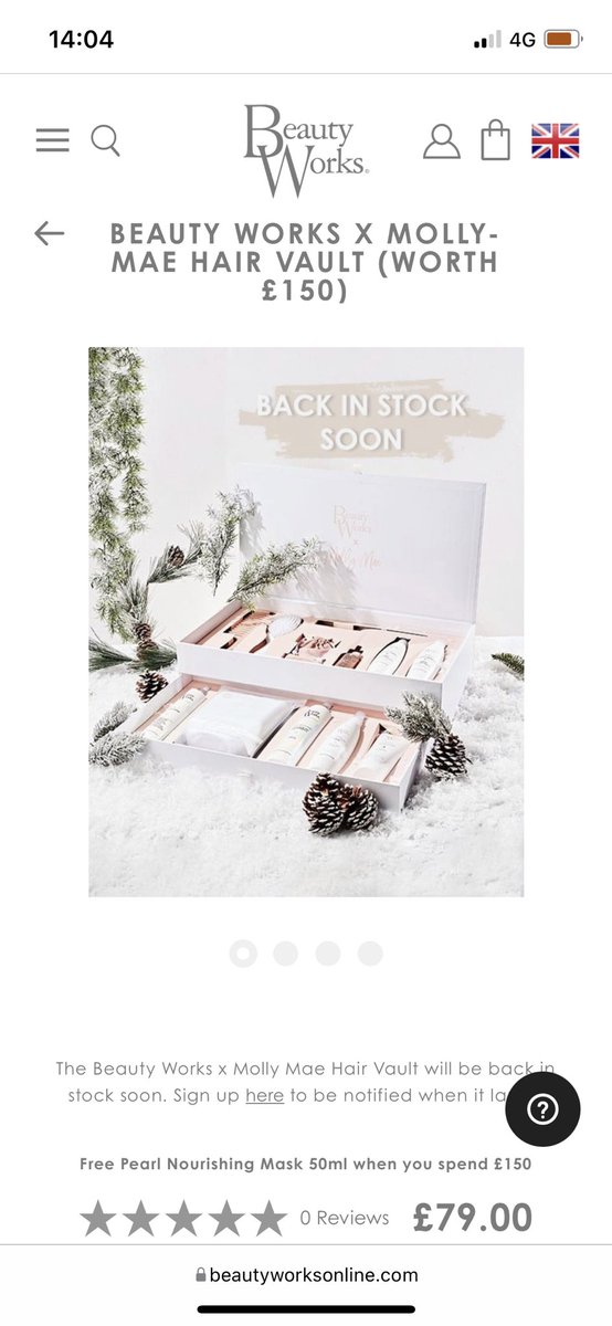JJTthe3rd's tweet photo. @beauty_works hey, when is this back in stock? It’s on the wife’s Christmas list 😀 https://t.co/5NldUXYfhK
