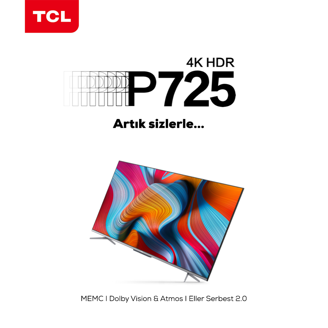 TCLElectronicTR's tweet image. Daha fazla eğlence için P725 şimdi sizlerle!P725; tasarımı, görüntü kalitesi, sesi ve uygulamaları size hem TV izlerken hem de oyun oynarken eşsiz deneyimler sunar. 🤯😍📺 🎮

#TCLTV #TCL_P725 #AndroidLED #TV