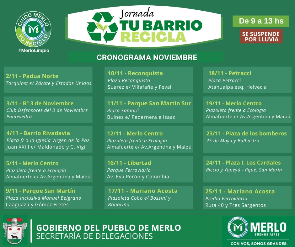 Bunker949's tweet photo. #Medioambiente Desde la @SecDelegaciones  de Merlo informaron sobre el cronograma del programa #MerloLimpio, que contempla las jornadas de #TuBarrioRecicla.
https://t.co/0qsTFyd1R2 https://t.co/2mjWDHMDN3