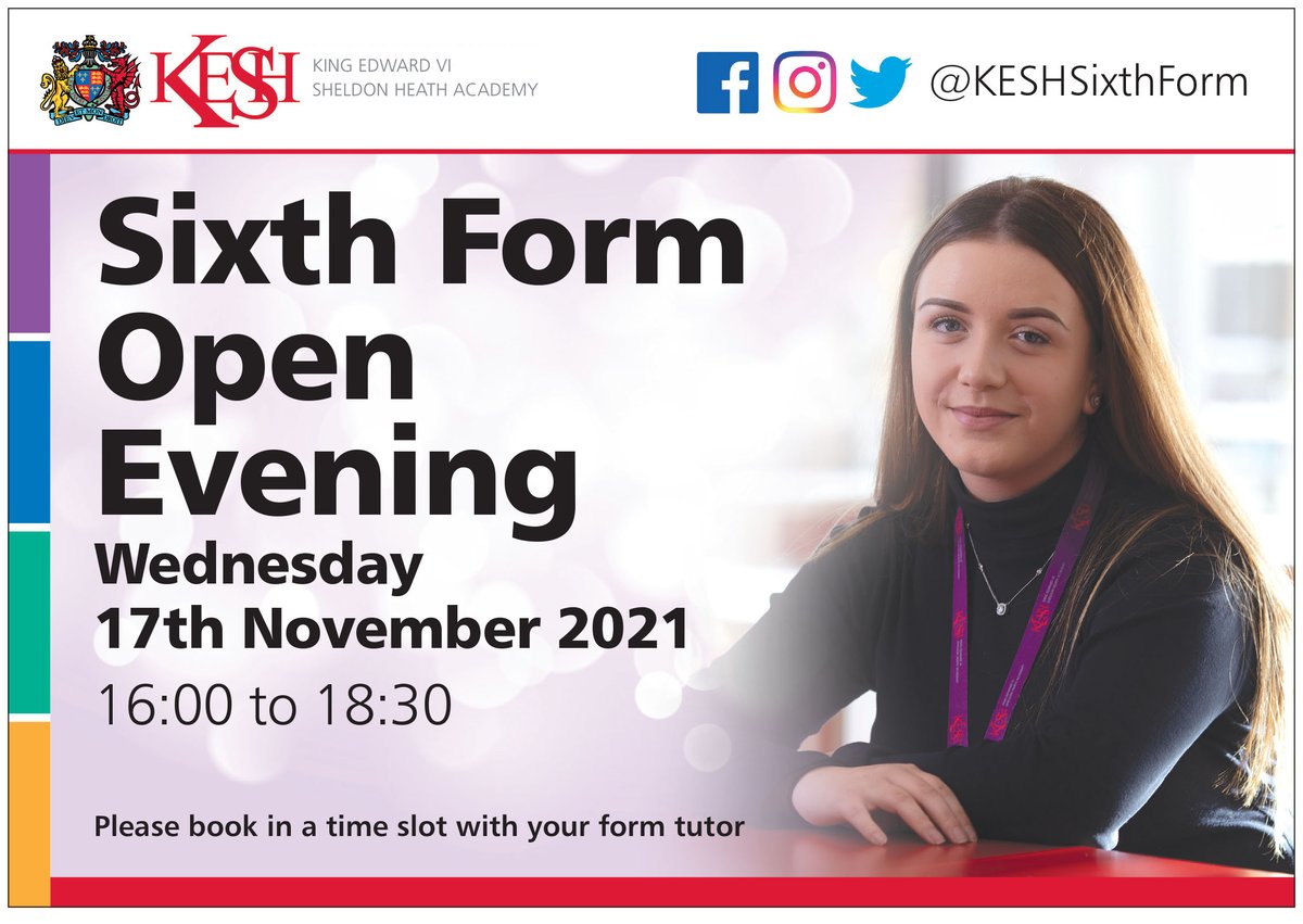 keshsixthform's tweet photo. Our Sixth Form will be taking place tomorrow (Wed 17 Nov) between 4 and 6.30 pm. You must book a time slot by emailing sixthform@keshacademy.com. All are welcome. https://t.co/RLkVzob2V6